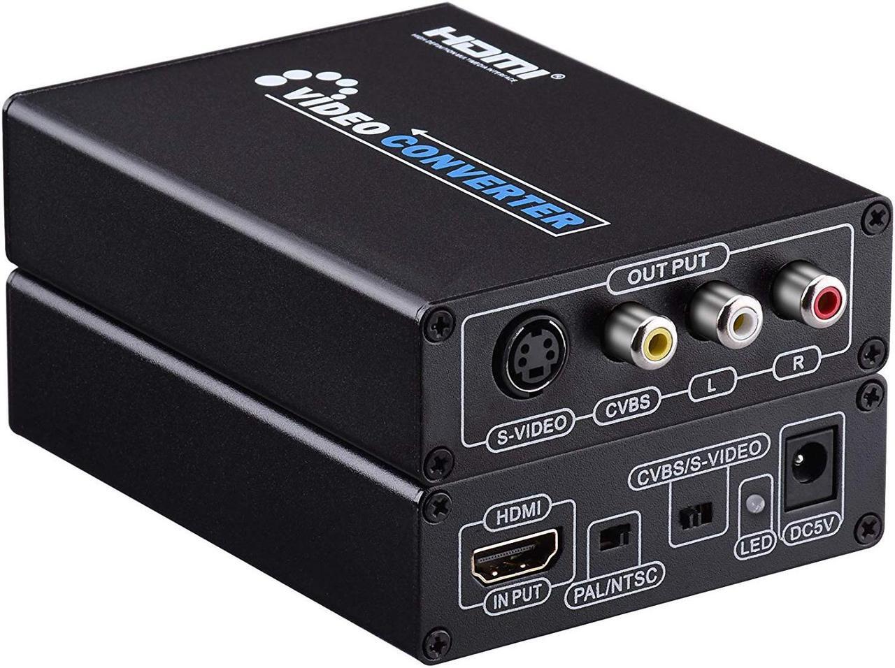Main image of Werleo HDMI to Composite 3RCA AV S-Video R L Audio Vdieo Converter Adapter Upscaler 720P 1080P with RCA S-Video Cable for Xbox PS3 TV PC Laptop STB VHS VCR Camera Blue-Ray DVD