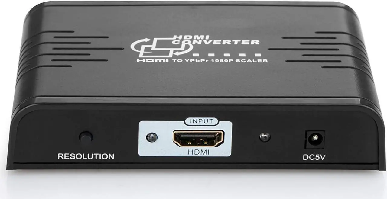 Alt view image 5 of 7 - Werleo 1080P HDMI to Component Video YPbPr Scaler Converter Adapter with Coaxial Audio Output + R / L Audio Support Windows 10 Black