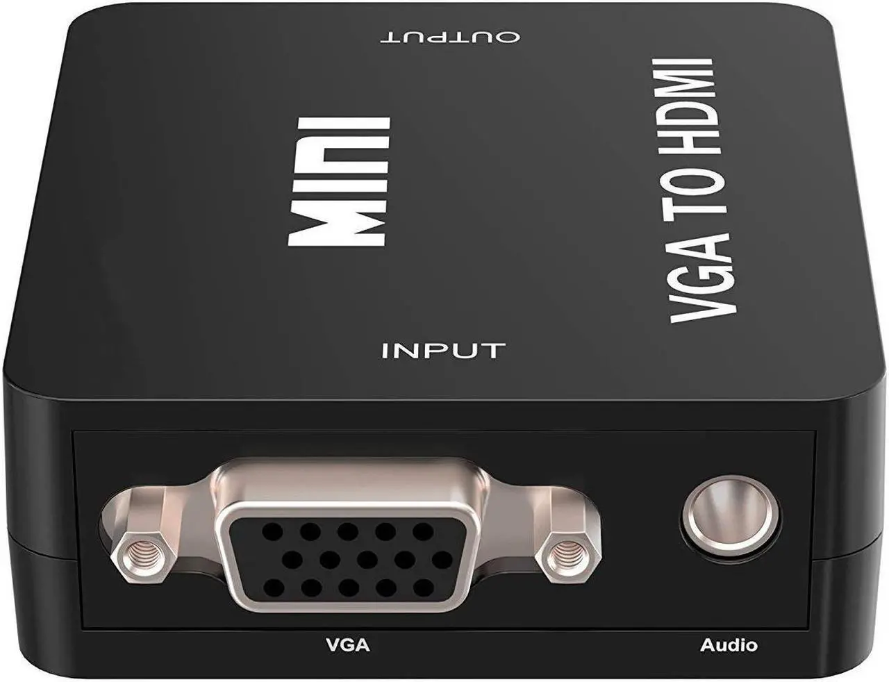 Alt view image 3 of 6 - VGA to HDMI Adapter Werleo 1080P Full HD Mini VGA to HDMI Audio Video Converter Adapter Box With USB Cable and 3.5mm Audio Port Cable Support HDTV for PC Laptop Display Computer Mac Projector