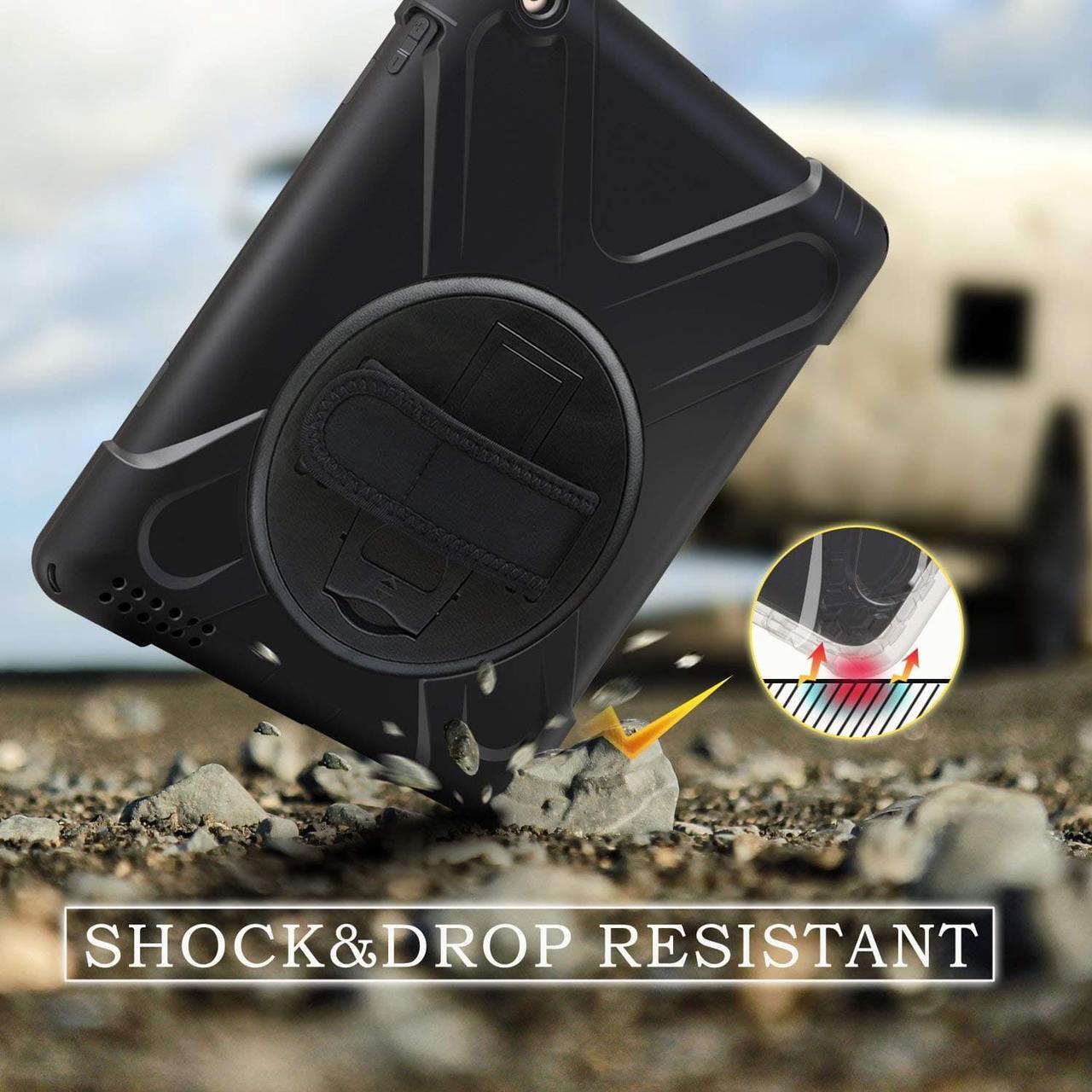 Alt view image 5 of 7 - For iPad 2 3 4 Case Heavy Duty Caryying Rugged Protective Case With Handle Hand Grip Shoulder Strap 360 Degree Stand For Kids Girl Boy Apple iPad 2nd 3rd 4th Generation Case Cover