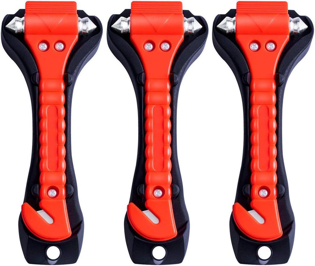 Main image of 3 Pack Car Emergency Escape and Rescue Tool Car Safety Hammer Car Window Glass Breaker Punch Seat belt Cutter