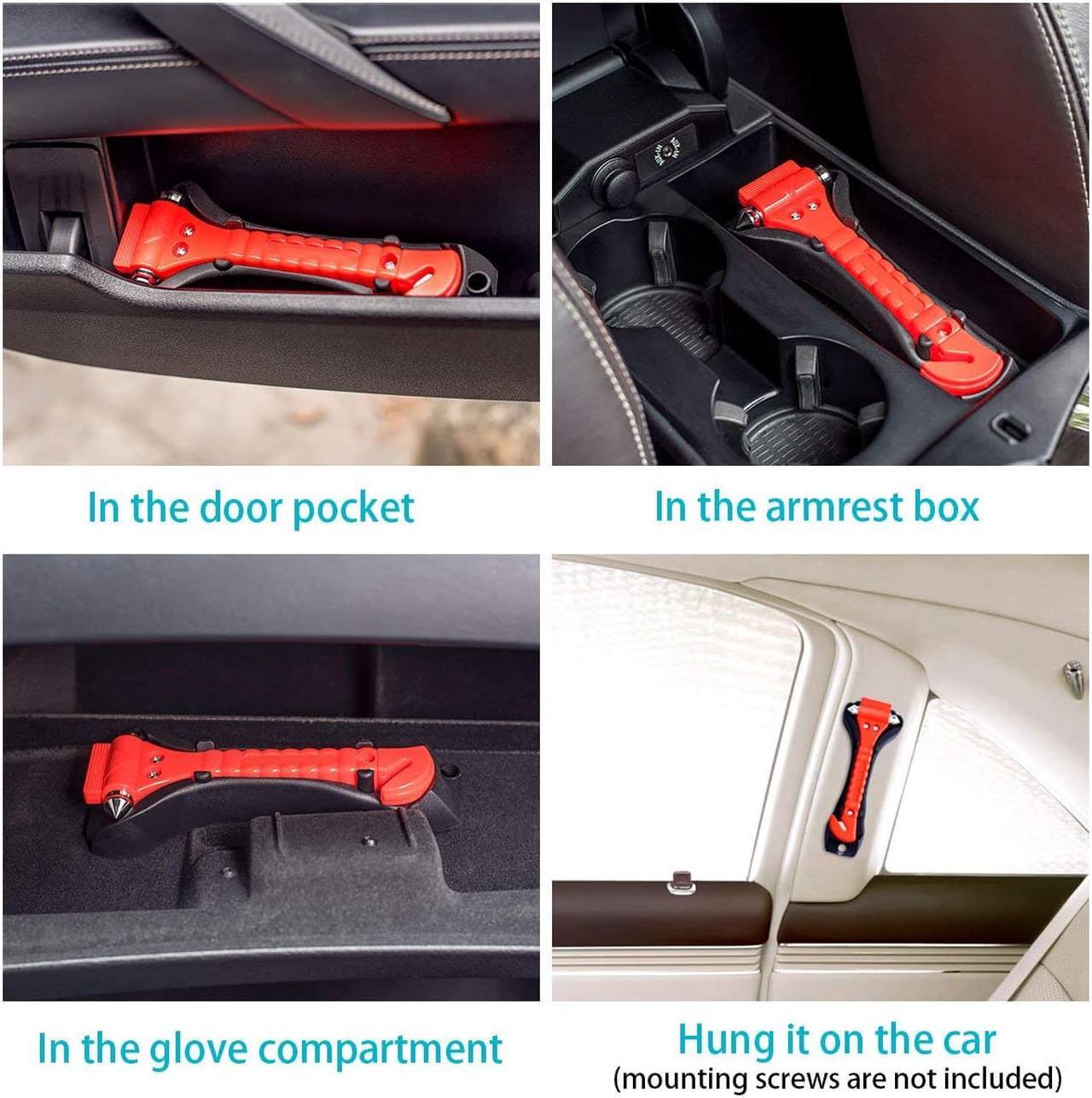Alt view image 7 of 7 - 3 Pack Car Emergency Escape and Rescue Tool Car Safety Hammer Car Window Glass Breaker Punch Seat belt Cutter