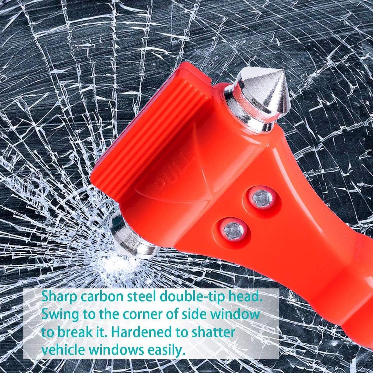 Alt view image 3 of 7 - 3 Pack Car Emergency Escape and Rescue Tool Car Safety Hammer Car Window Glass Breaker Punch Seat belt Cutter