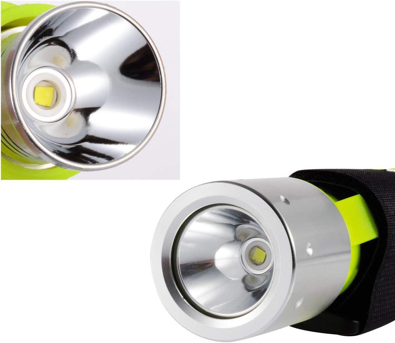 Alt view image 4 of 7 - Werleo 1100 Lumen CREE XM-L T6 Professional Diving Flashlight Bright LED Submarine Light Scuba Safety Lights Waterproof Underwater Lighting High Lumen Torch for Outdoor Under water Sports