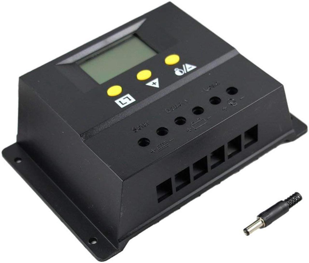 Alt view image 4 of 7 - Solar Charge Controller 60A PWM 50V PV Input 12V / 24V 1360W Solar Panel Charging Regulators with LCD Monitor Overload Protection Temperature Compensation