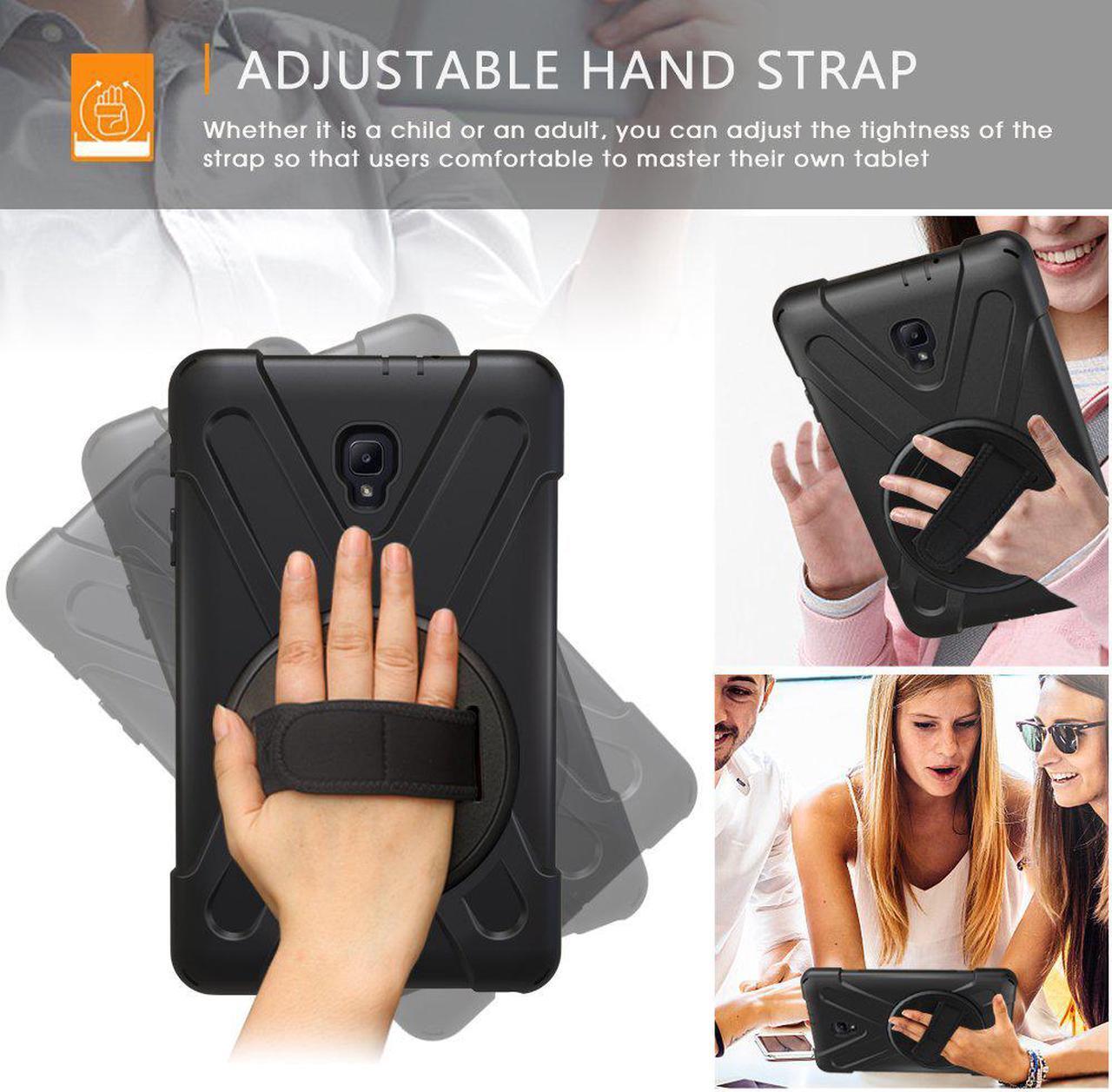 Alt view image 4 of 7 - Samsung Galaxy Tab A 8.0 2017 Case Werleo Rugged Protective Case with 360 Degree Rotatable Stand Hand Handle Strap Shoulder Strap Samsung Tab 8.0" T380 T385 Tablet Cover for Kids Boys Girls