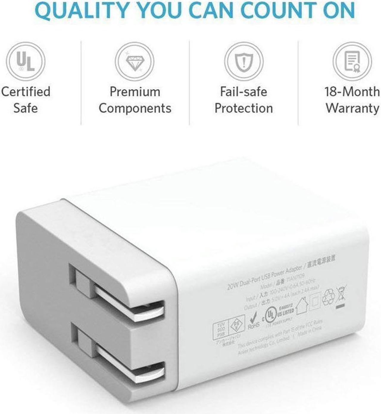 Alt view image 4 of 7 - Werleo 3.4A 17W Multi Port Dual USB Travel Wall Charger Adapter Foldable Plug for iPhone XS Max iPhone X 8 6 Plus  iPad Mini MacBook Pro Samsung Galaxy Note 5 S6 S7 S8 Edge Tablet HTC Nexus LG Speaker