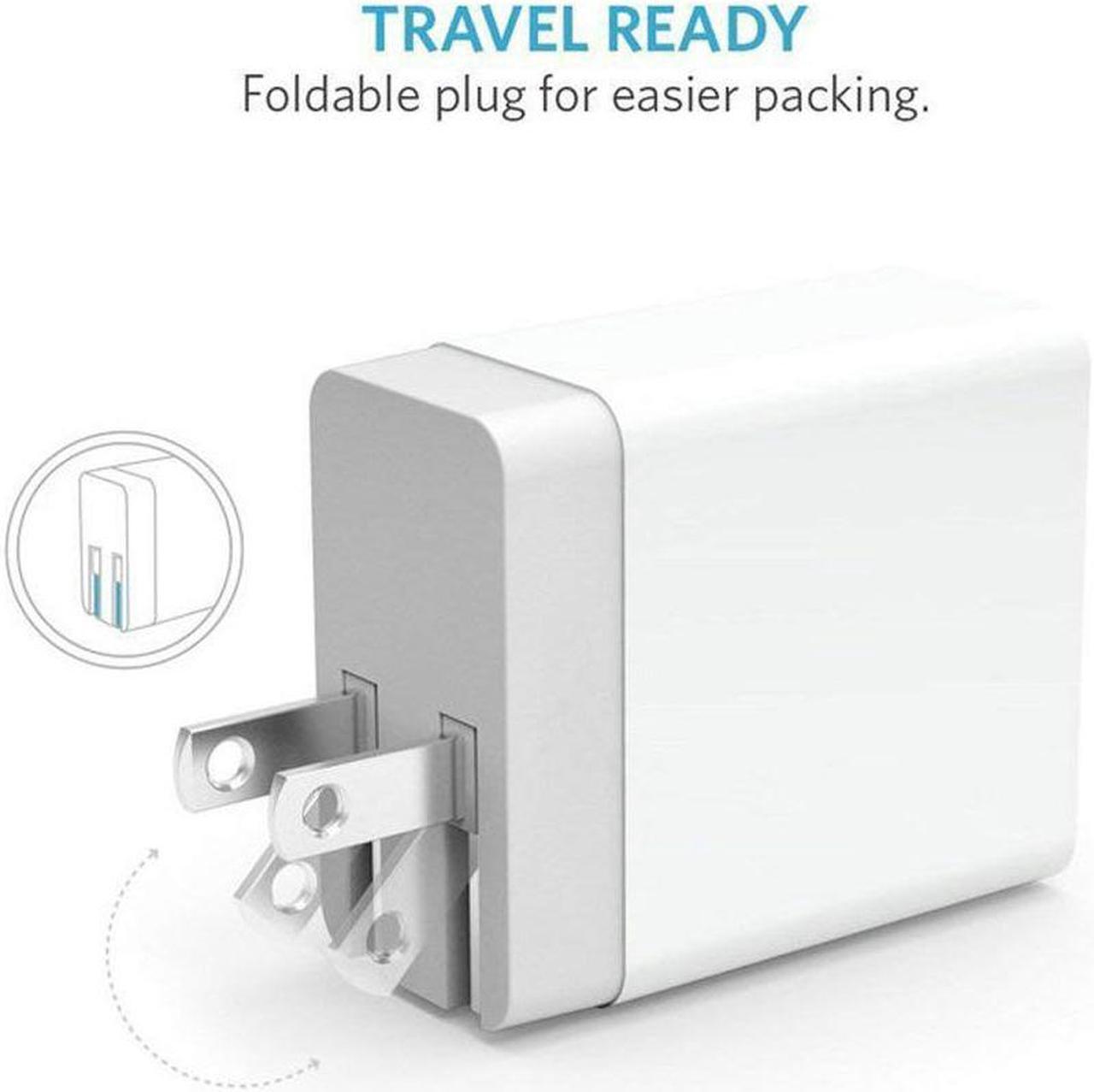 Alt view image 3 of 7 - Werleo 3.4A 17W Multi Port Dual USB Travel Wall Charger Adapter Foldable Plug for iPhone XS Max iPhone X 8 6 Plus  iPad Mini MacBook Pro Samsung Galaxy Note 5 S6 S7 S8 Edge Tablet HTC Nexus LG Speaker