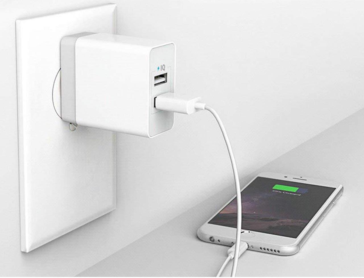 Alt view image 7 of 7 - Werleo 3.4A 17W Multi Port Dual USB Travel Wall Charger Adapter Foldable Plug for iPhone XS Max iPhone X 8 6 Plus  iPad Mini MacBook Pro Samsung Galaxy Note 5 S6 S7 S8 Edge Tablet HTC Nexus LG Speaker