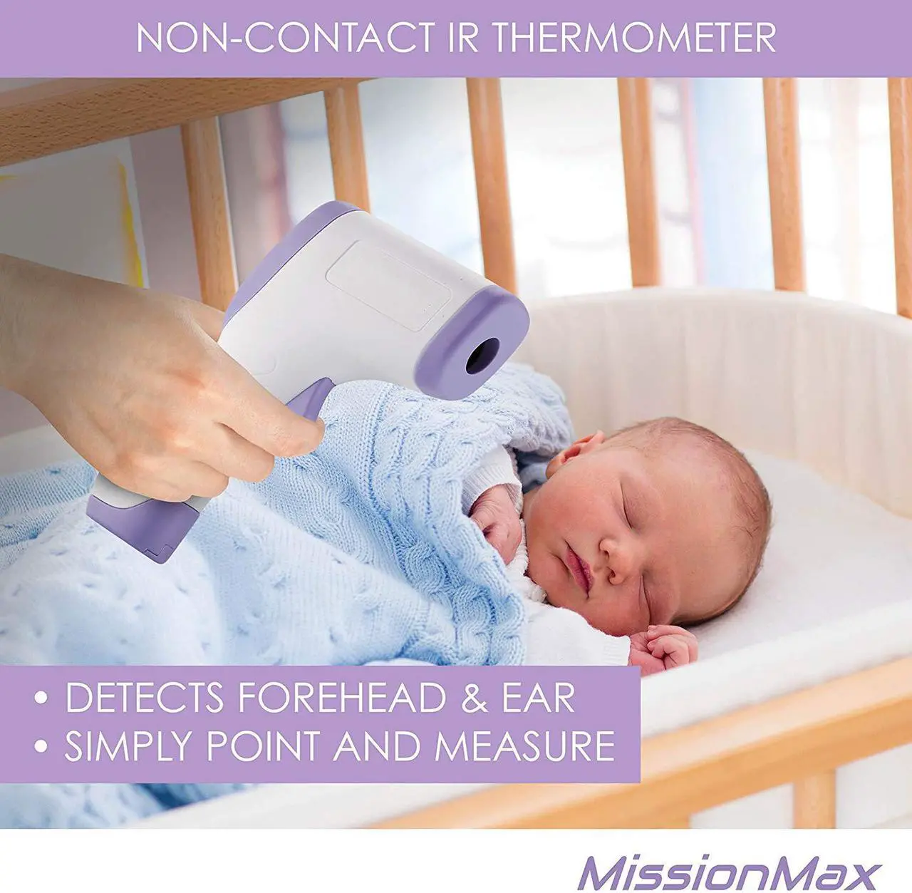 Alt view image 4 of 7 - Digital Infrared Forehead Thermometer Instant Read for Baby Kids & Adults Non-Contact Handheld Body Infrared Thermometer Temperature Thermometer with A Storage Bag