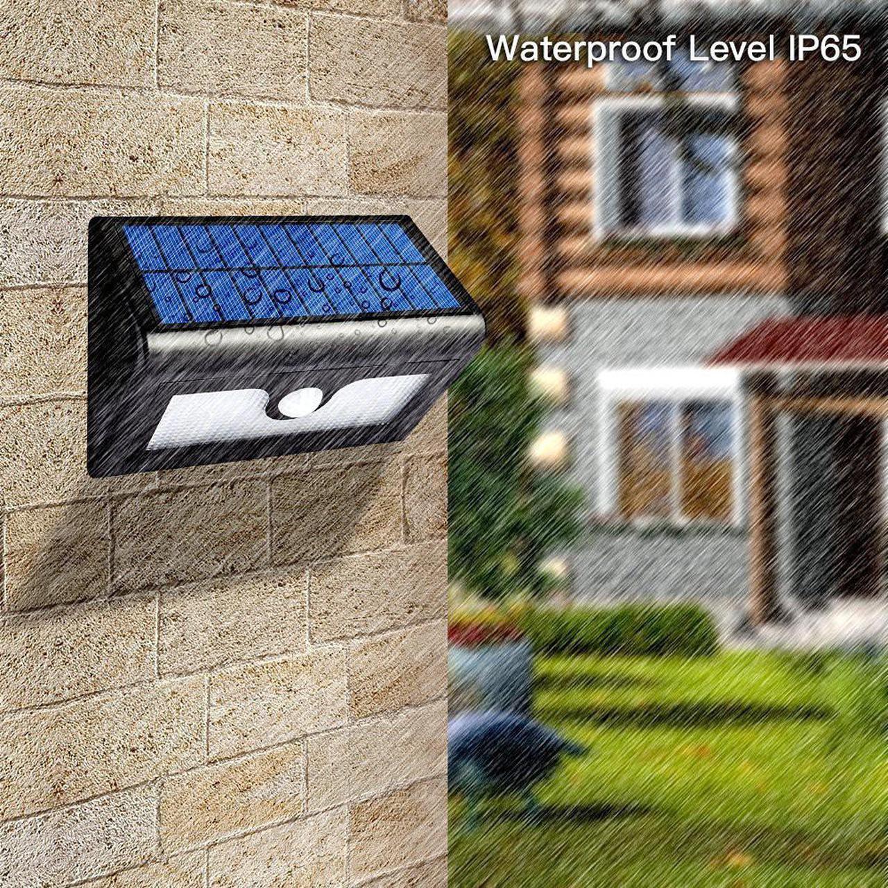 Alt view image 2 of 7 - Solar Lights Werleo 50 LED Bright Solar Powered Wireless Waterproof Outdoor Motion Sensor Security Light Dusk to Dawn Motion Activated Light 3 Modes for Patio Deck Yard Garden Path Outside Wall Light