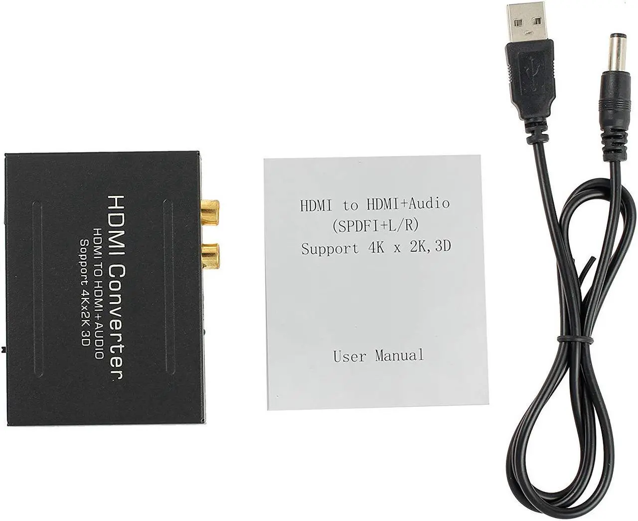 Alt view image 7 of 7 - Werleo 4K HDMI Audio Extractor V1.4 HDMI to HDMI + Optical TOSLINK SPDIF + Analog RCA L/R Stereo Audio Video Spiltter Adapter Converter for Apple TV Blu-ray Player