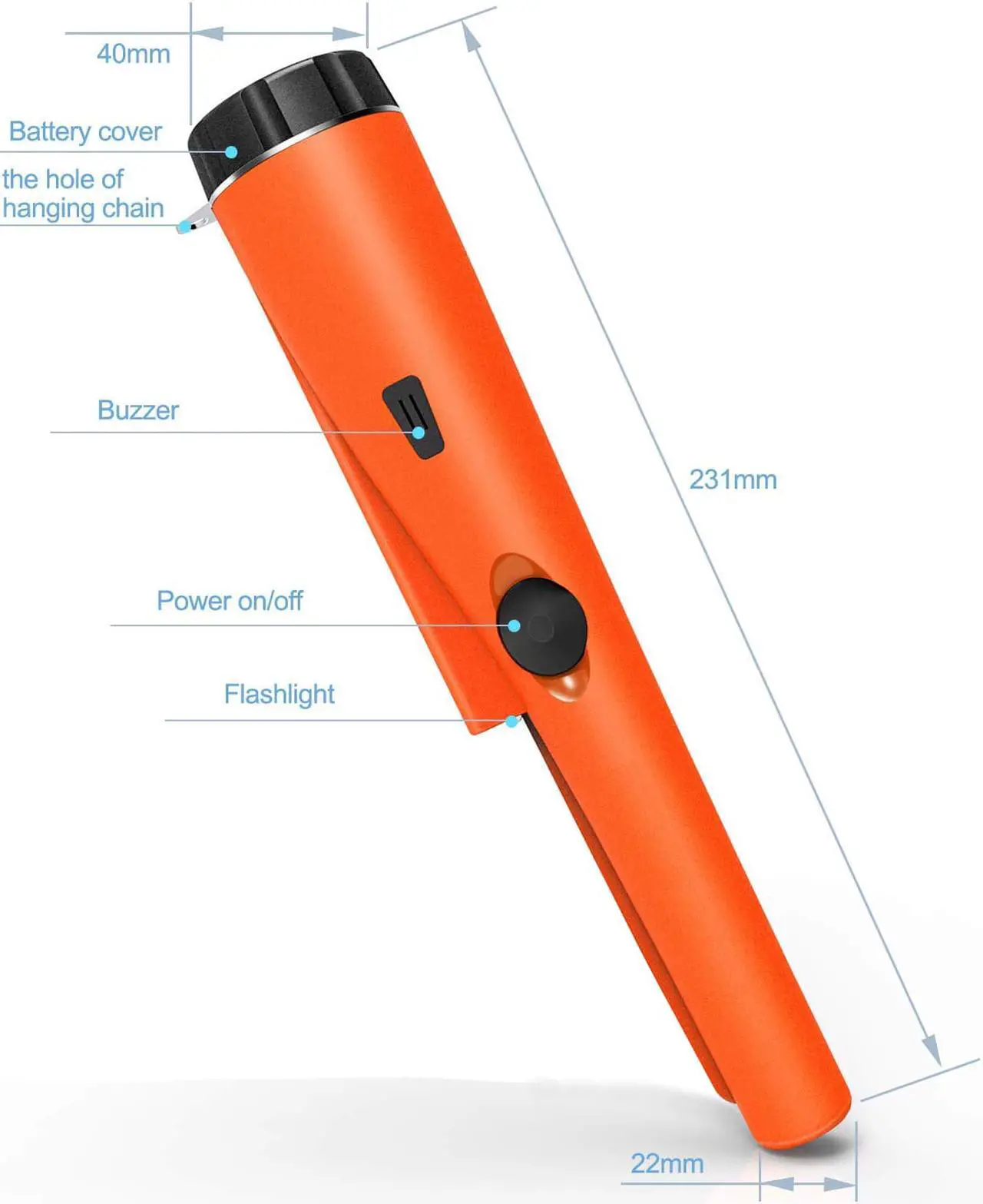 Alt view image 2 of 7 - Werleo Pinpointer Water Resistant Metal Detectors with Holster Treasure Hunting Unearthing Tool Accessories Buzzer Vibration Automatic Tuning