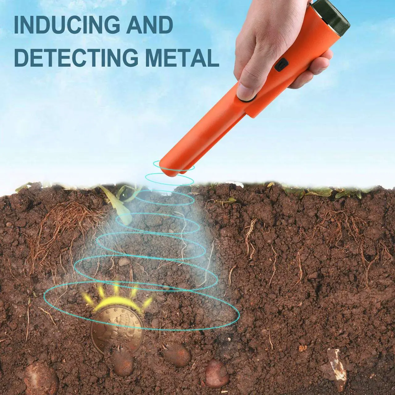 Alt view image 3 of 7 - Werleo Pinpointer Water Resistant Metal Detectors with Holster Treasure Hunting Unearthing Tool Accessories Buzzer Vibration Automatic Tuning