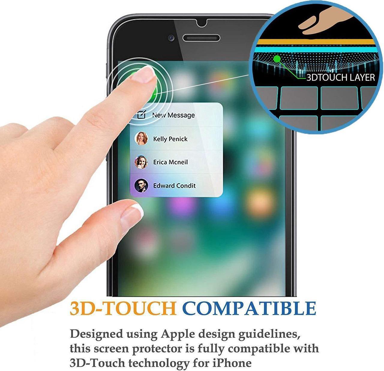 Alt view image 3 of 7 - Apple iPhone 6S Screen Protector Werleo 2 Pack Premium Tempered Glass Screen Protector For Apple iPhone 6 / iPhone 6s 4.7 inch [3D Touch Compatible] 0.26mm Thin Anti-Scratch HD Clear Glass Screen Prot