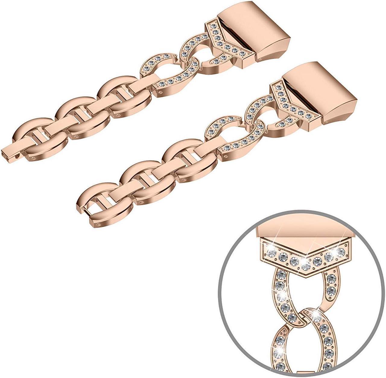 Alt view image 3 of 6 - Werleo Metal Bands Compatible Fitbit Charge 2 with Bling Rhinestone Replacement Strap Bracelet Wrist Band for Fitbit Charge 2 Smart Fitness Watch