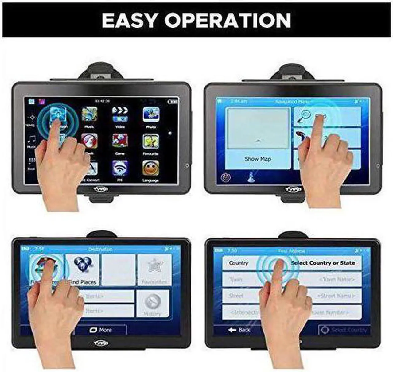 Alt view image 4 of 6 - Car GPS Navigation system GPS Navigation for car 7 inch HD voice prompt system GPS Navigator Vehicle GPS Navigation with USB Cable and Car Charger Extend 32GB Memory LIFETIME FREE UPDAET MAP