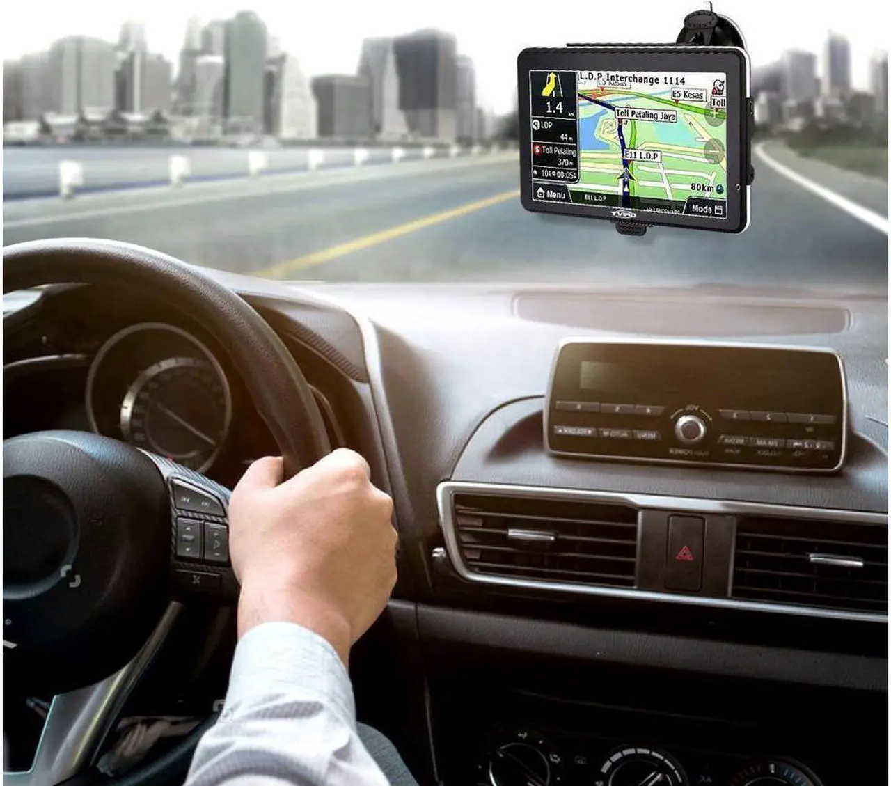 Alt view image 2 of 6 - Car GPS Navigation system GPS Navigation for car 7 inch HD voice prompt system GPS Navigator Vehicle GPS Navigation with USB Cable and Car Charger Extend 32GB Memory LIFETIME FREE UPDAET MAP