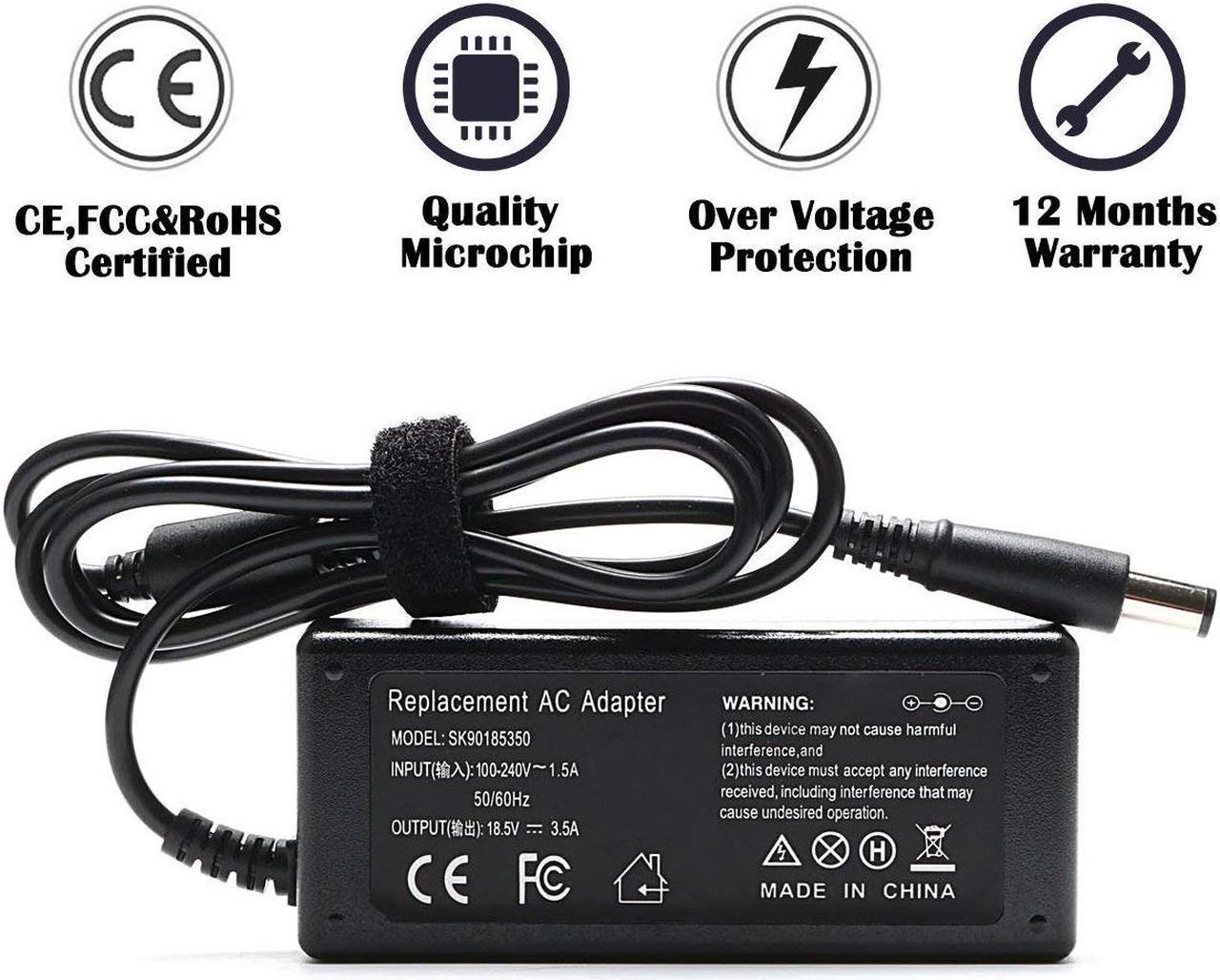 Alt view image 4 of 7 - 18.5V 3.5A 65W AC Adapter Laptop Charger for HP Pavilion G4 G6 G7 G32 G42 G56 G60 G61 G62 G71 G72 DV3 DV4 DV5 DV6 DV7 DM4 M6 M7 Series Compaq Presario CQ56 CQ57 CQ58 CQ62 CQ61 CQ60 Power Supply Cord