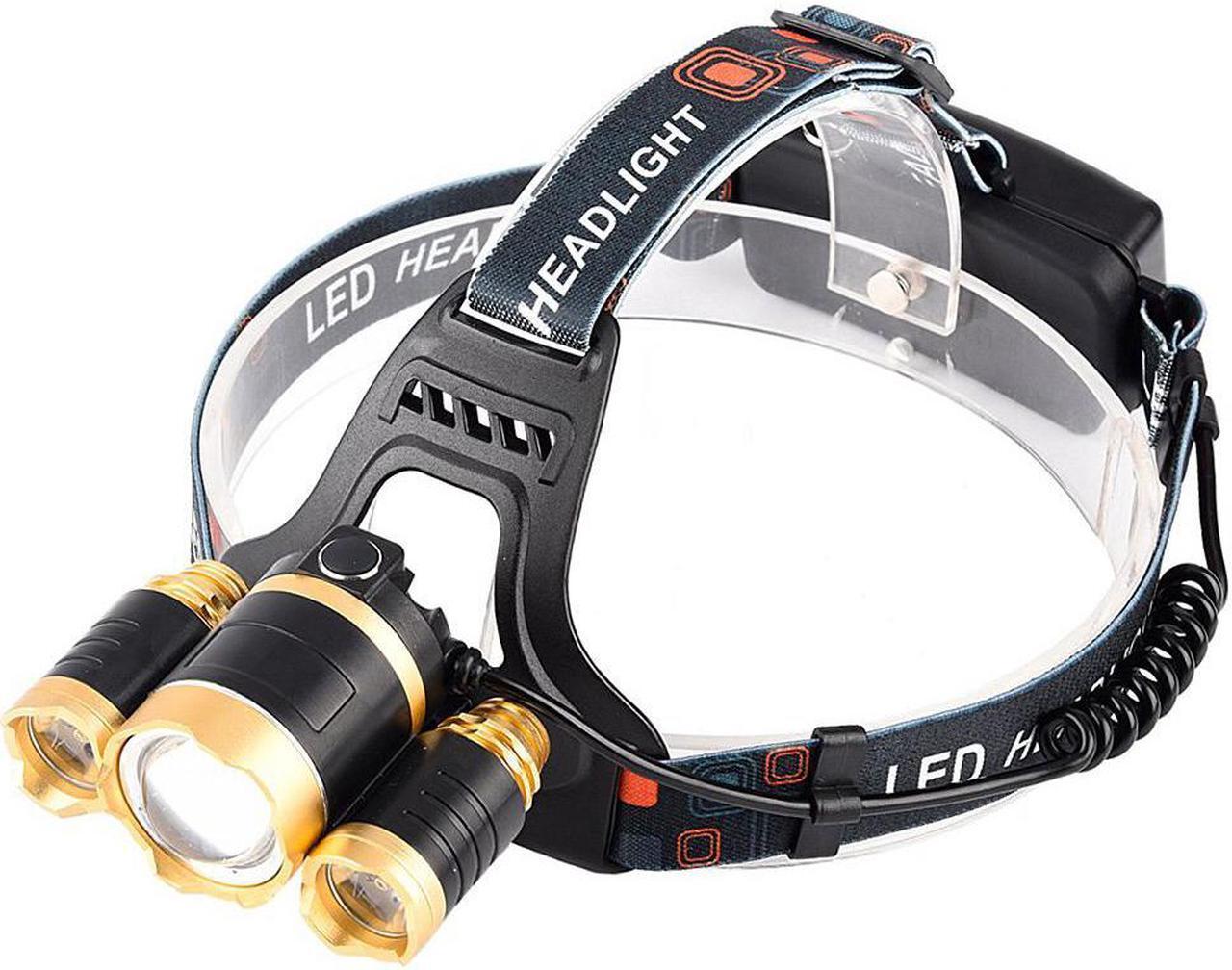 Alt view image 5 of 7 - Werleo 5000 Lumen 3 CREE T6 LED Super Bright Focus Zoom Headlamp Flashlight High Power Waterproof Headlight Torch for Hunting Hiking Running Camping Fishing Riding & Rechargeable Battery Wall Charger