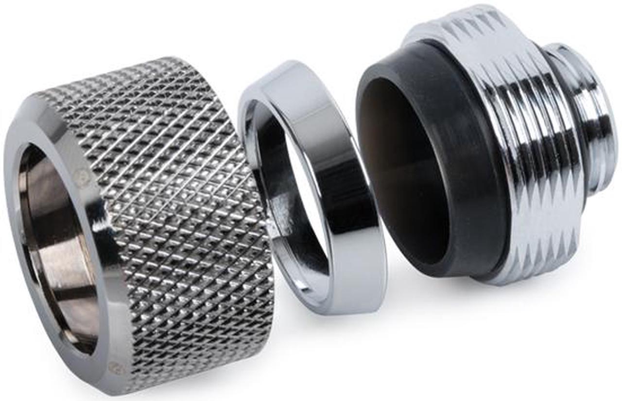 Alt view image 2 of 4 - Bitspower G1/4" Advanced Multi-Link Fitting, for 16mm OD Rigid Tubing, Black Sparkle, 4-pack
