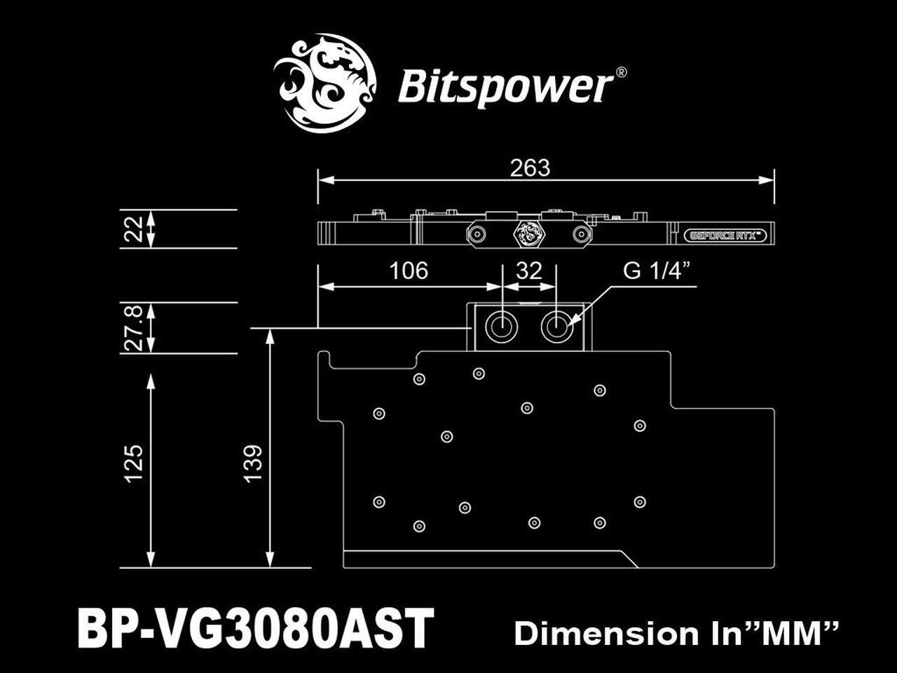 Alt view image 5 of 7 - Bitspower Classic VGA Water Block for ASUS ROG Strix GeForce RTX 3080