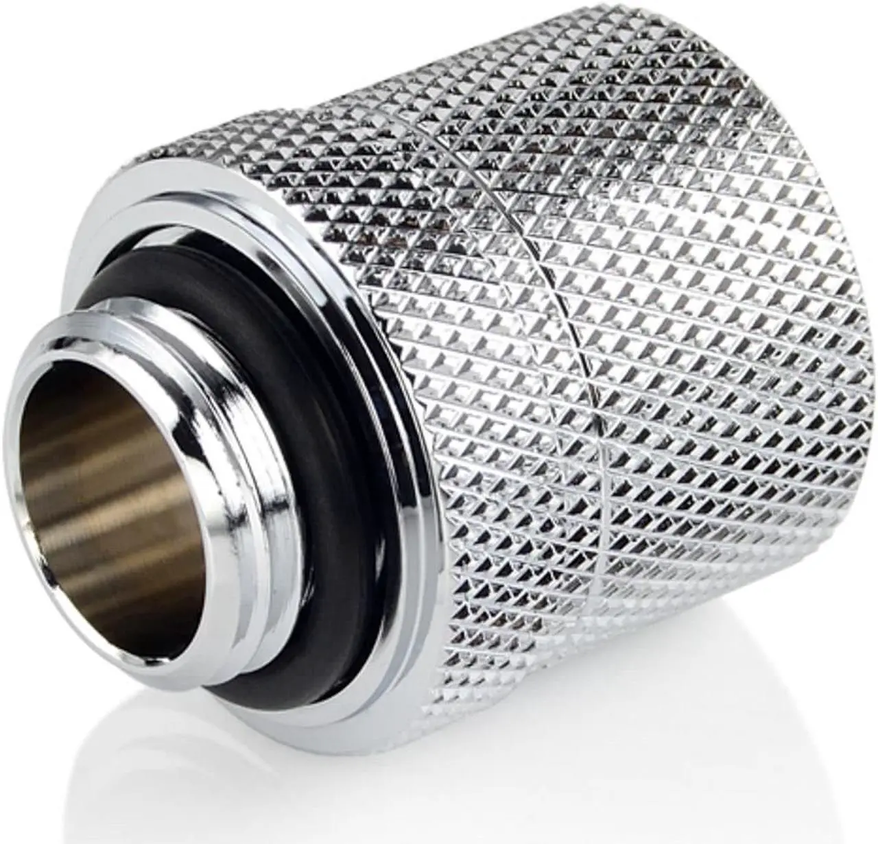 Alt view image 2 of 5 - Bitspower G1/4" to 3/8" ID, 1/2" OD Compression Fitting for Soft Tubing, CC2 Ultimate, Silver Shining