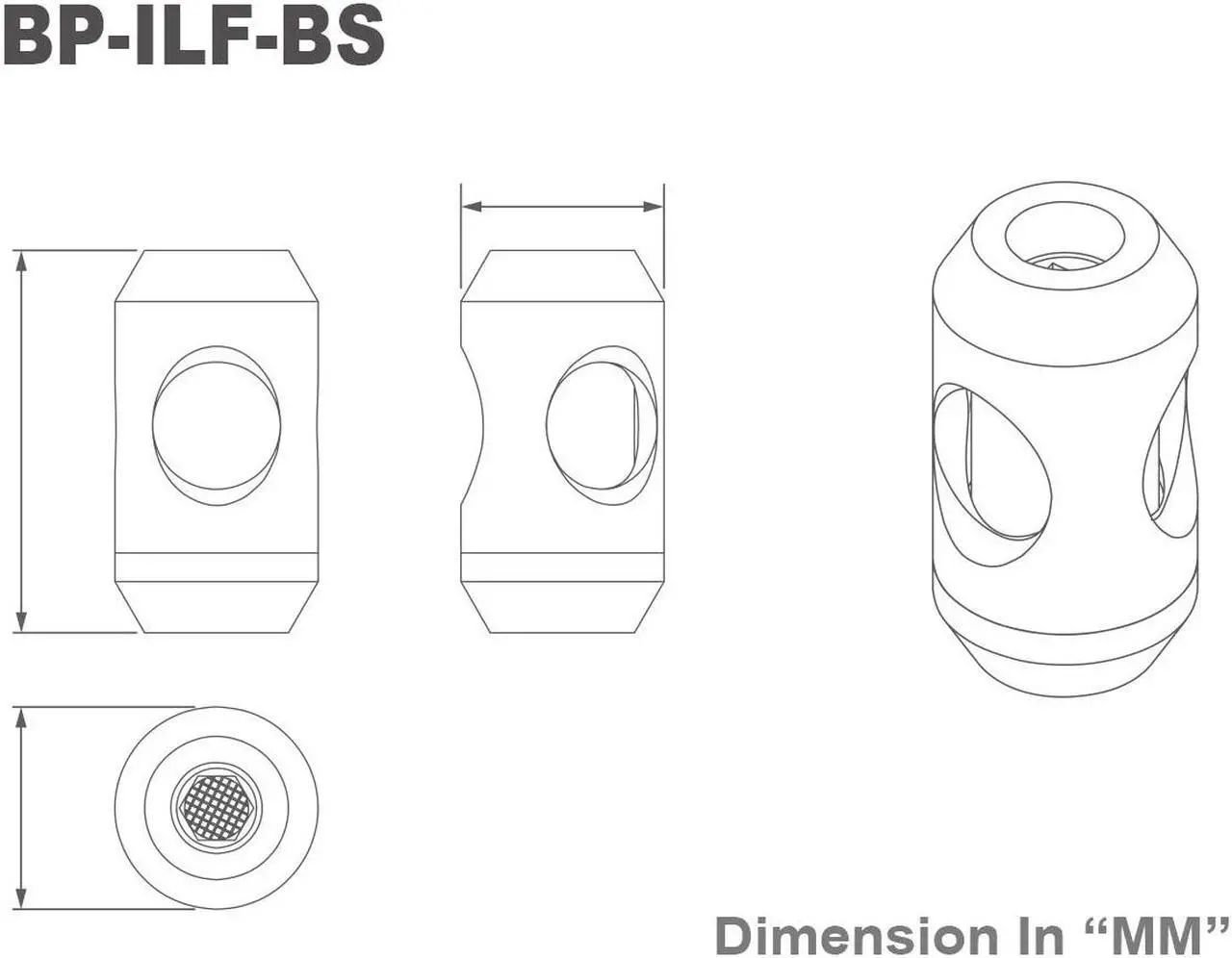 Alt view image 5 of 6 - Bitspower G1/4" In-Line Filter, Black Sparkle