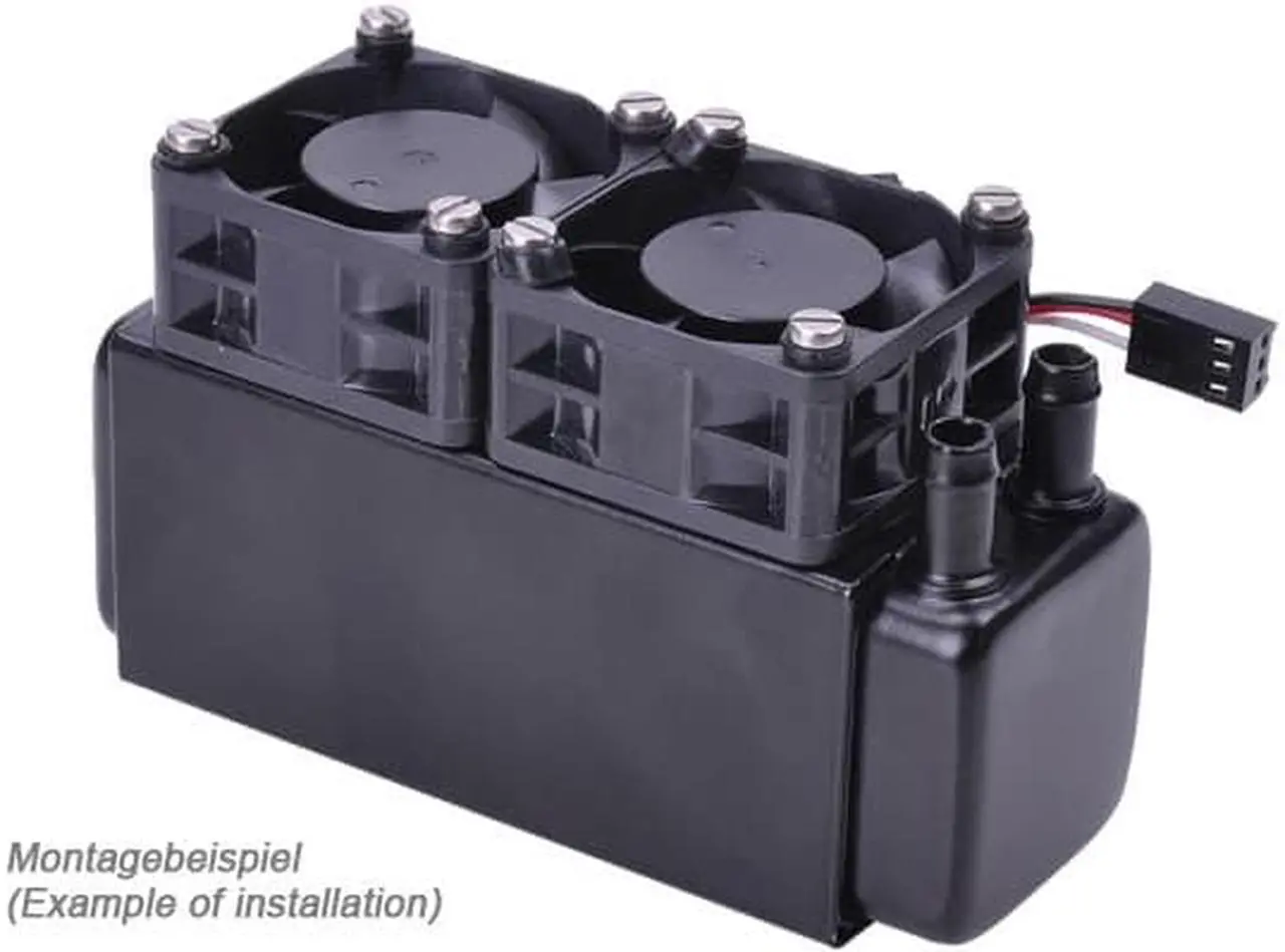 Alt view image 4 of 7 - Alphacool NexXxos XT45 Full Copper Radiator 80, 40mm x 2, Dual Fan, Black