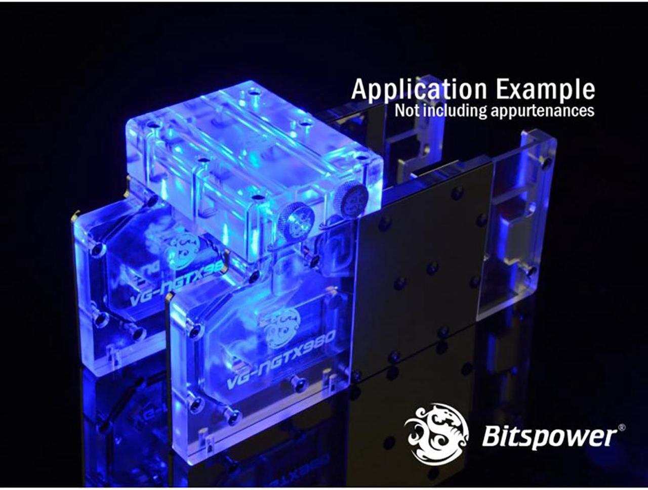 Alt view image 4 of 11 - Bitspower GPU Waterblock Bridge for 2 Cards Between Slot 1 and 4, Clear