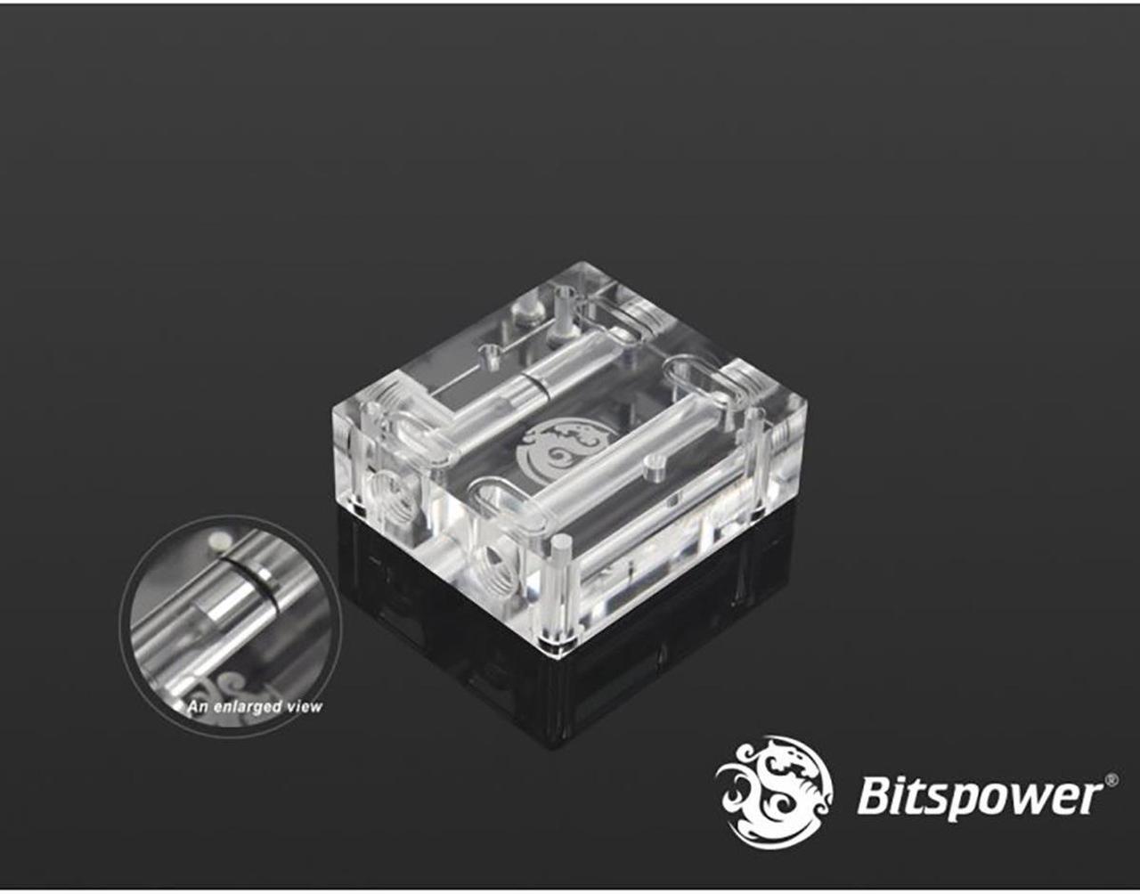 Alt view image 2 of 11 - Bitspower GPU Waterblock Bridge for 2 Cards Between Slot 1 and 4, Clear