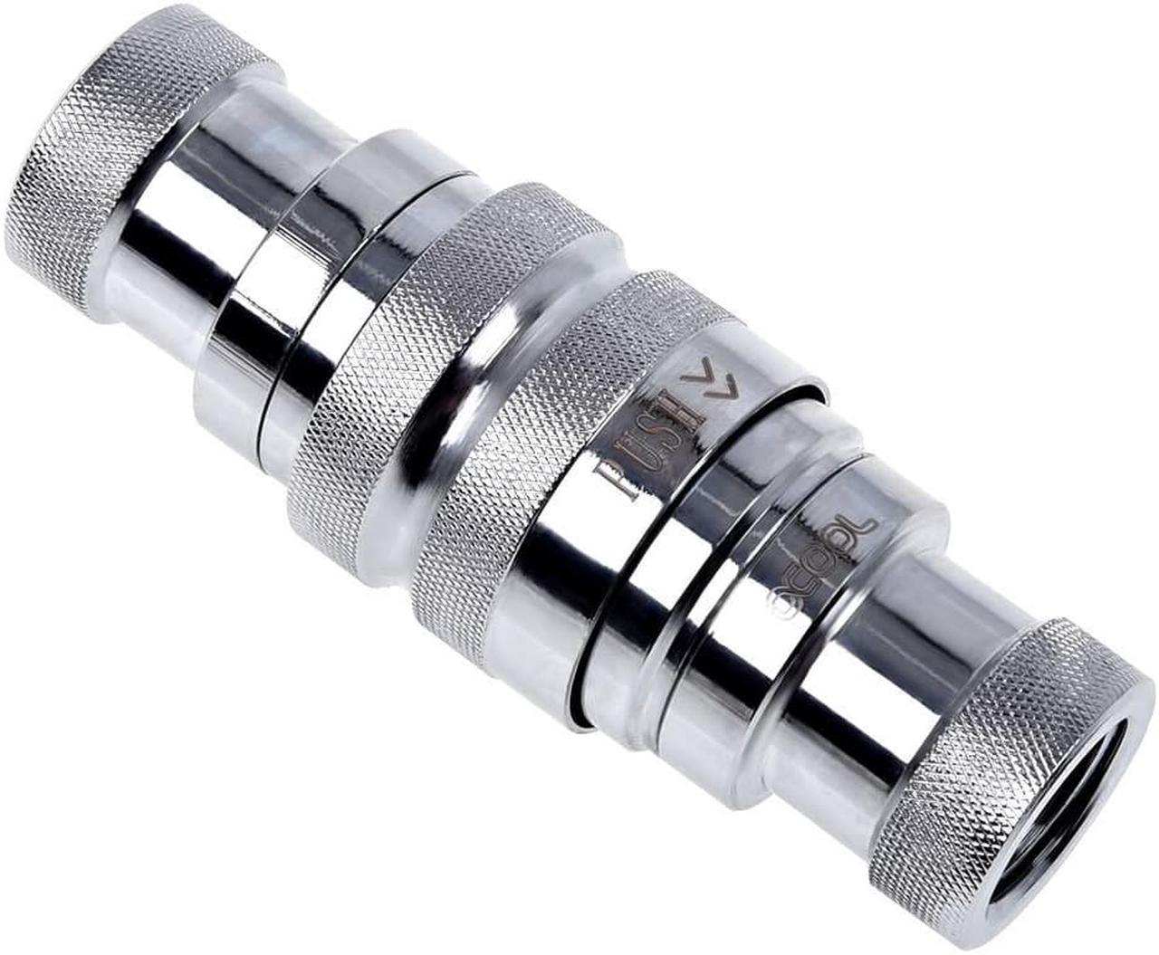 Alphacool G1/4" Eiszapfen HF Quick Release Connector Kit, Chrome