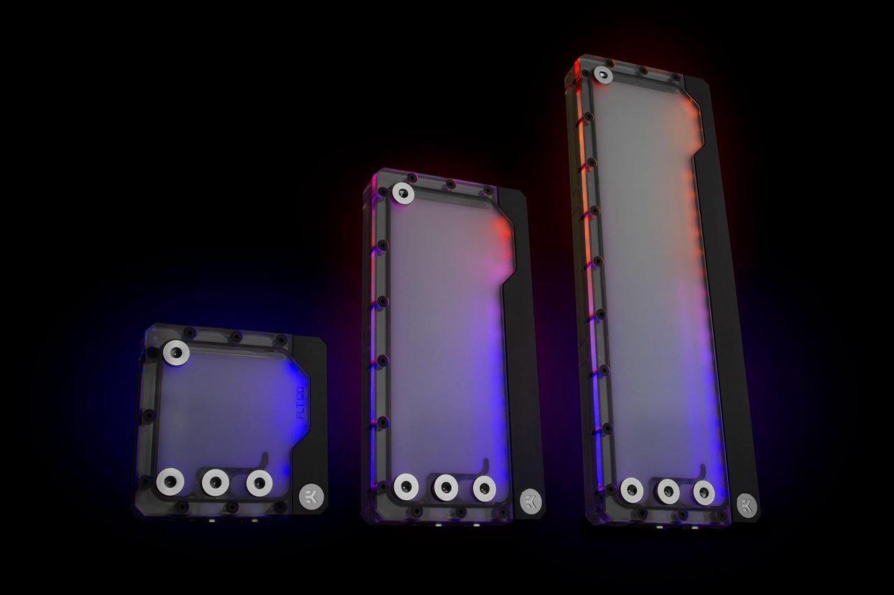 Alt view image 3 of 7 - EKWB EK-Quantum Volume FLT 360 Reservoir, Digital RGB, Plexi