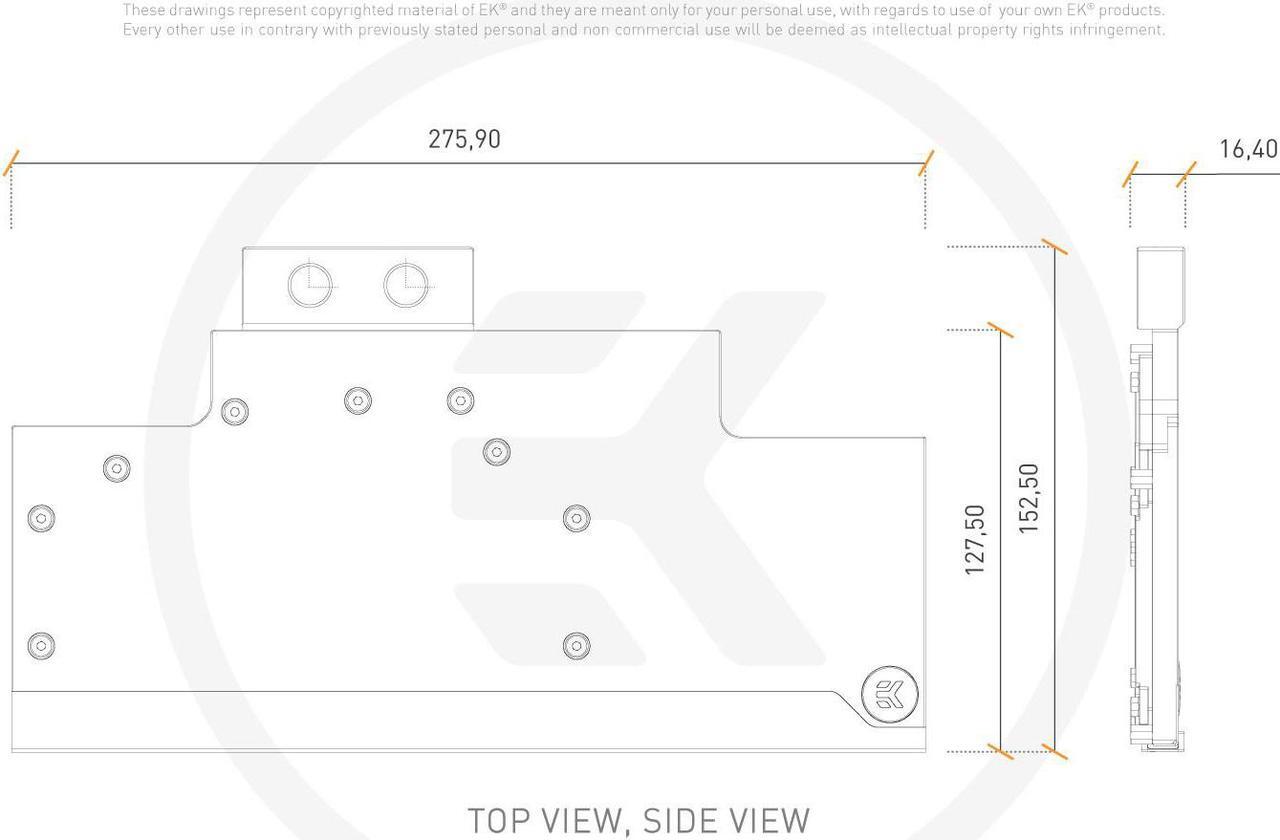 Alt view image 4 of 8 - EKWB EK-FC Trio RTX 2080 Ti Classic RGB GPU Water Block, Nickel/Plexi