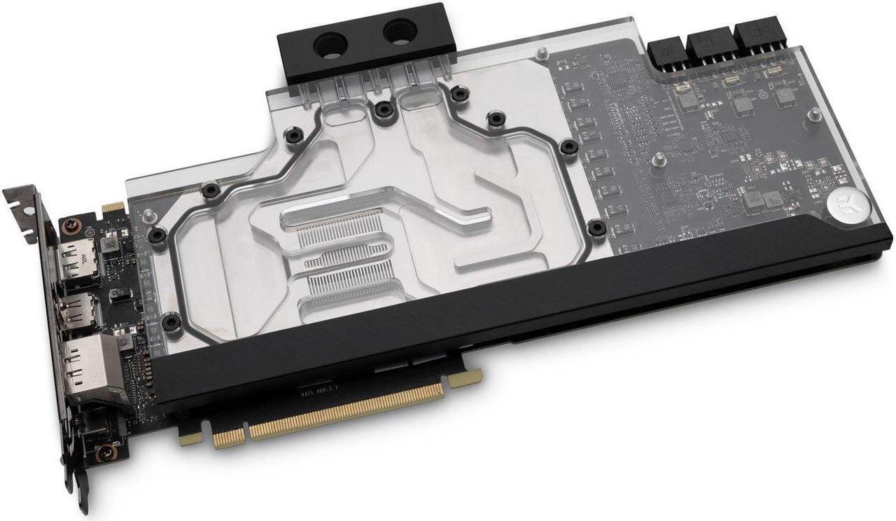 Alt view image 3 of 8 - EKWB EK-FC Trio RTX 2080 Ti Classic RGB GPU Water Block, Nickel/Plexi