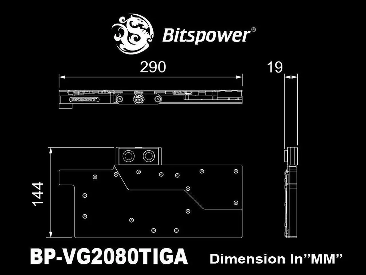 Alt view image 4 of 8 - Bitspower Brizo VGA water block for GIGABYTE AORUS GeForce RTX 2080 Ti XTREME