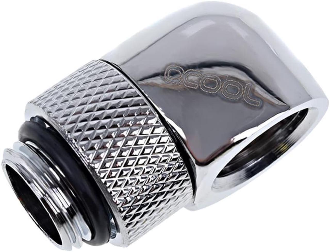 Alt view image 6 of 7 - Alphacool Eiszapfen G1/4" Male to Female Extender, 90 Degree Rotary, Chrome