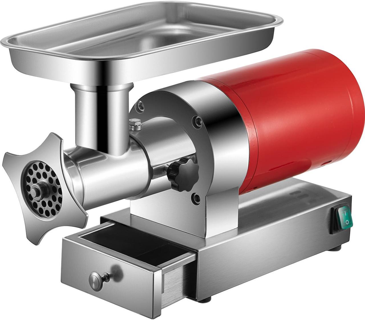 Alt view image 4 of 9 - VEVOR Electric Meat Grinder Meat Mincer 661Lbs/H Sausage Maker 1.5HP Red Drawer