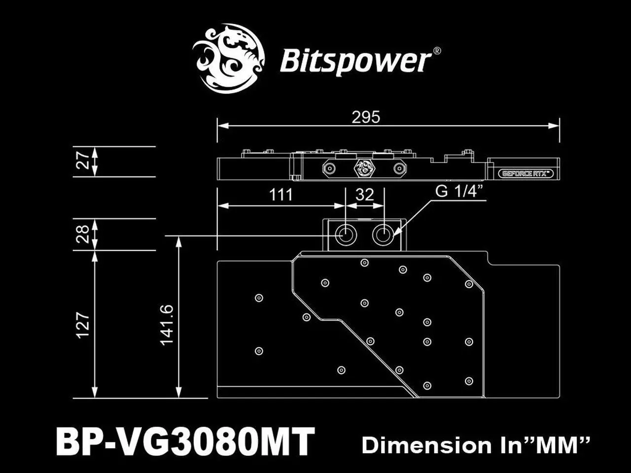 Alt view image 5 of 5 - Bitspower Classic VGA Water Block for MSI GeForce RTX 3080 Gaming Trio series