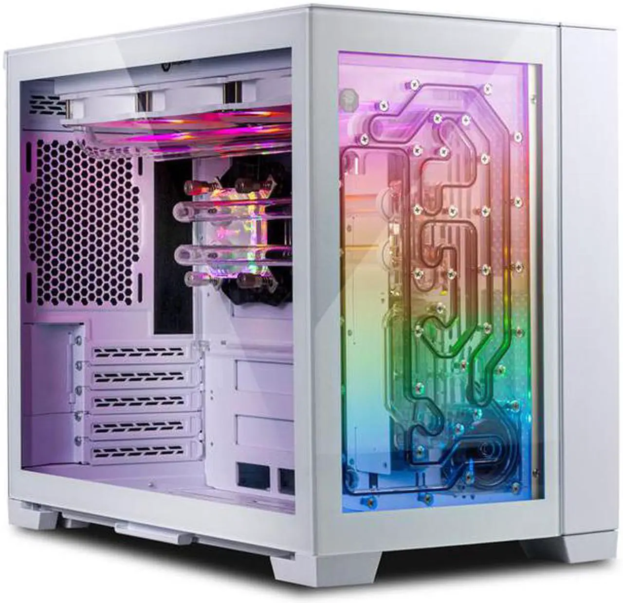 Main image of Bitspower TITAN One MINI 2.0 White- LIAN LI O11D MINI Case, Radiator & Distro-Plate (pre-installed), CPU Cooling Accessory Kit with Pre-Bent Hard Tubing, Included LGA1700, AM5 installation parts