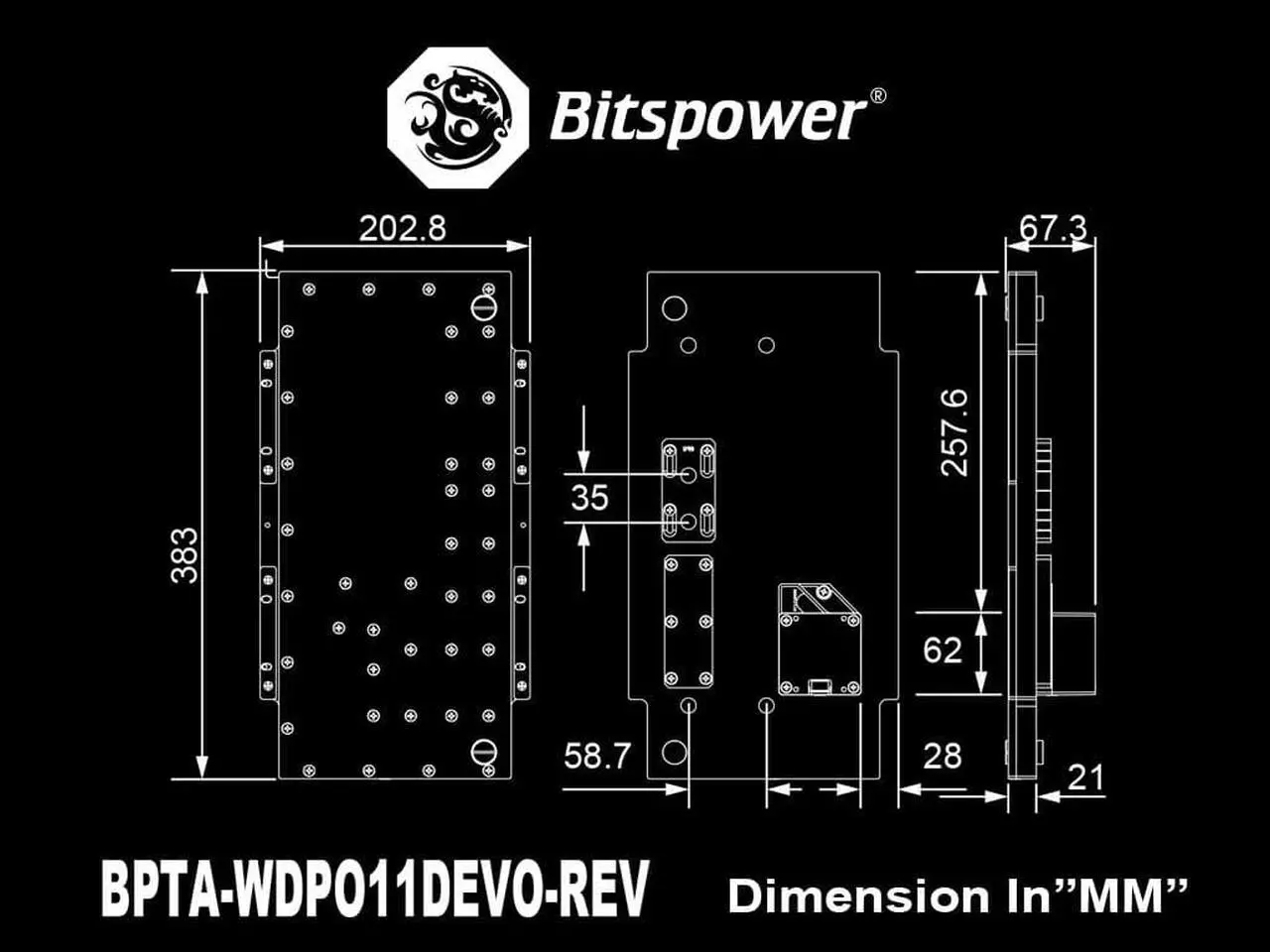 Alt view image 4 of 4 - Bitspower Sedna O11D EVO-R for LIAN LI O11 Dynamic EVO Series (Reverse Mode Ver.)