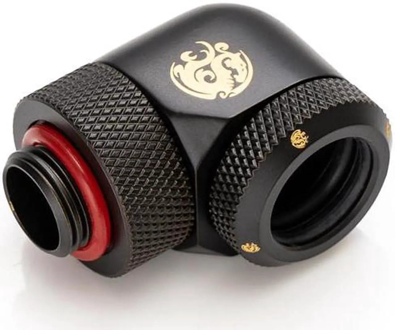 Main image of Bitspower Carbon Black Enhance Rotary G1/4" 90-Degree Multi-Link Adapter For OD 14MM