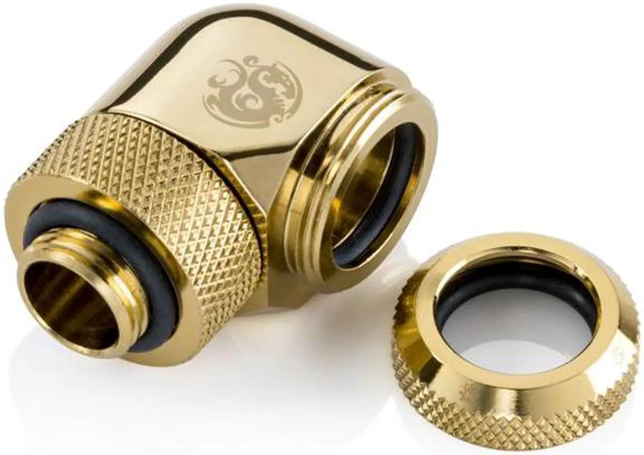 Alt view image 2 of 4 - Bitspower True Brass Enhance Rotary G1/4" 90-Degree Multi-Link Adapter For OD 14MM