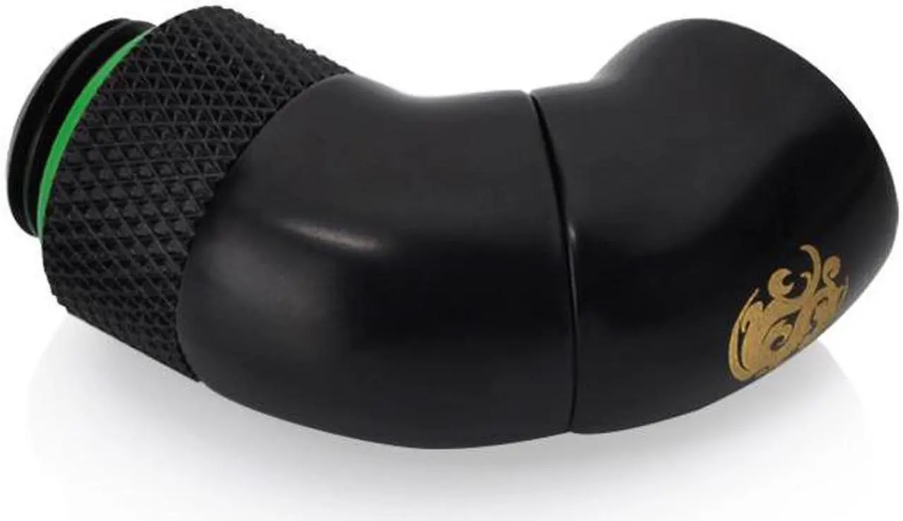 Alt view image 2 of 3 - Bitspower G1/4" Matt Black Dual Rotary 90-Degree IG1/4" Extender (2PCS)