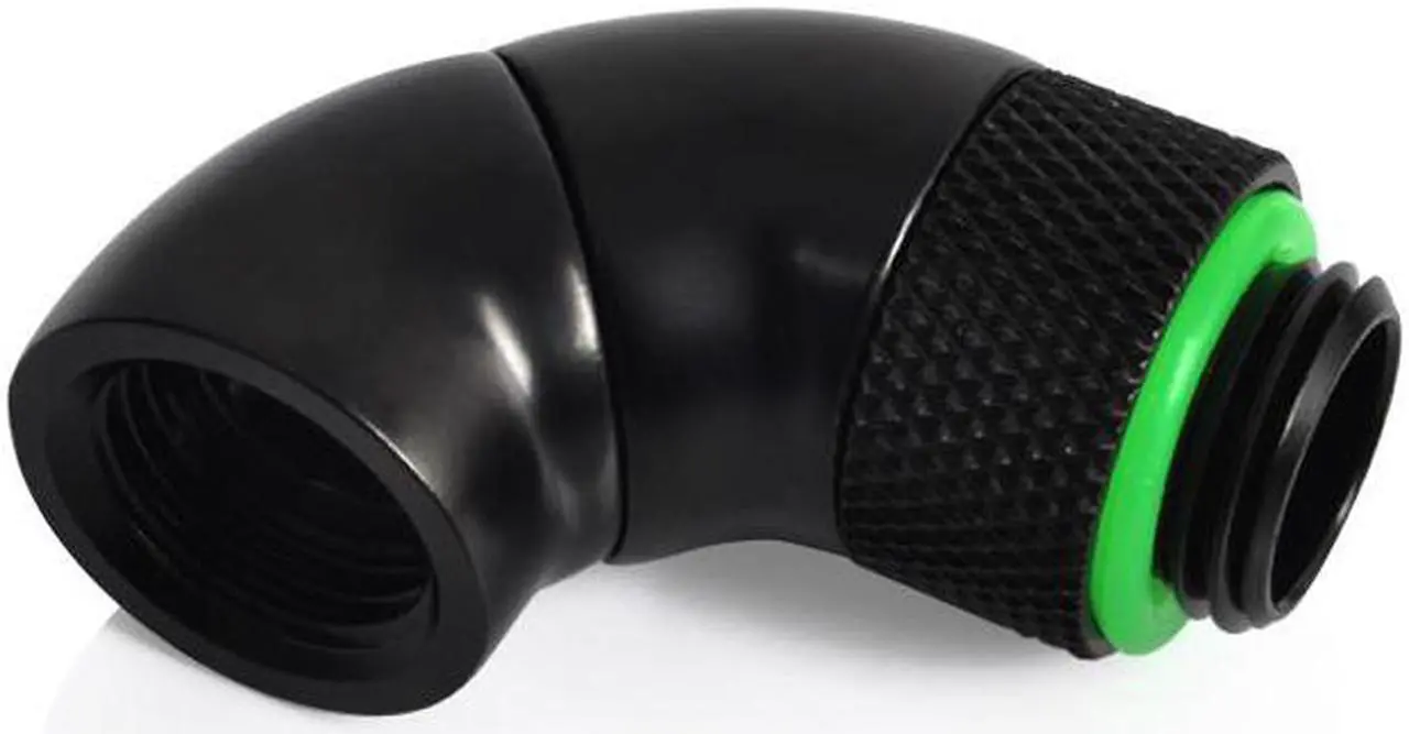 Alt view image 3 of 3 - Bitspower G1/4" Matt Black Dual Rotary 90-Degree IG1/4" Extender (2PCS)