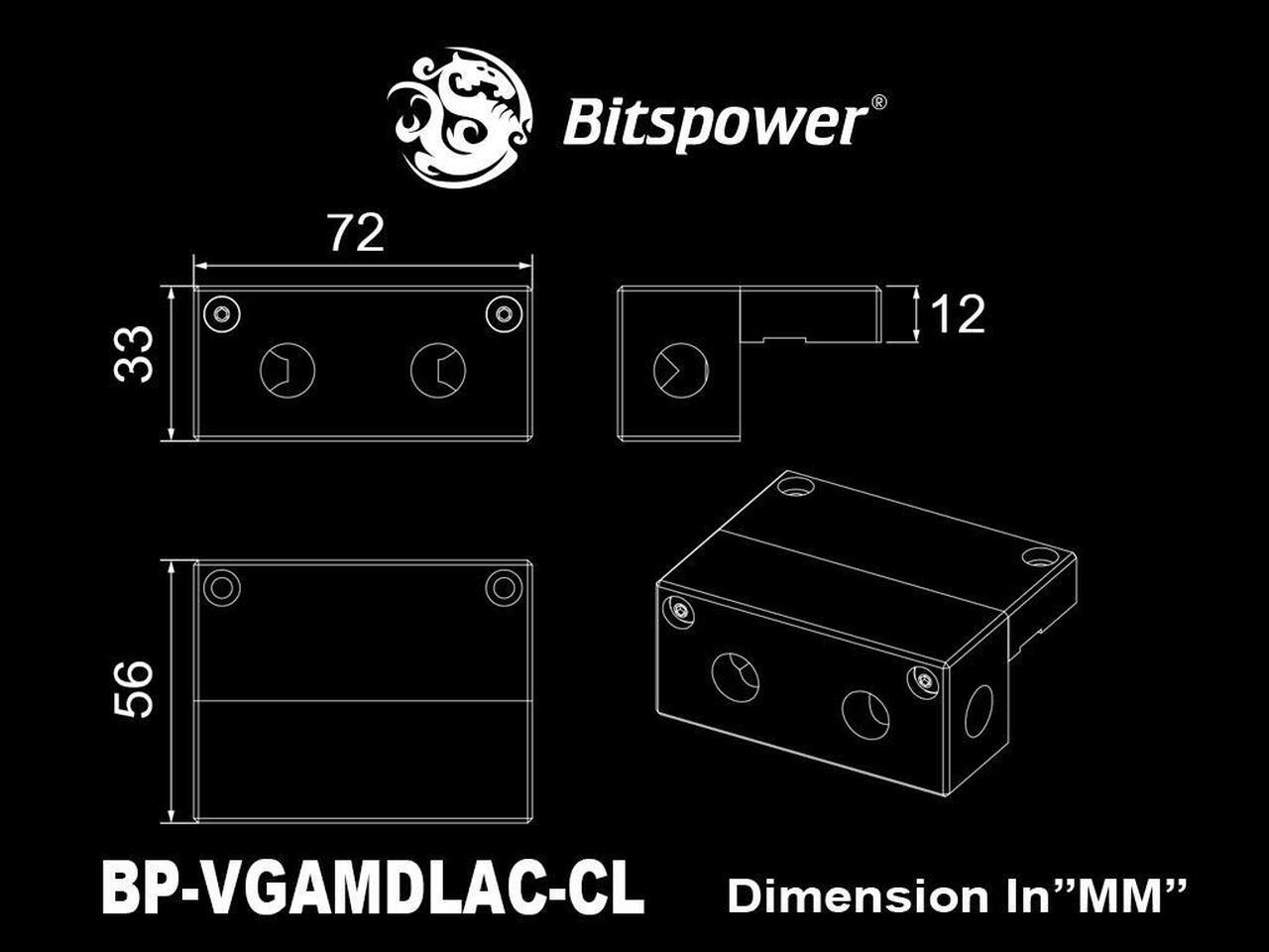 Alt view image 9 of 11 - Bitspower GPU Waterblock Bridge for 2 Cards Between Slot 1 and 4, Clear