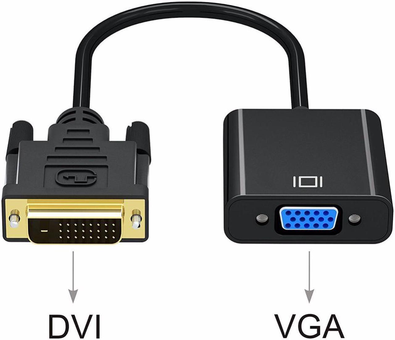 1080P DVI-D to VGA Adapter Cable 24+1 25 Pin DVI Male to 15 Pin VGA Female Video Converter Connector