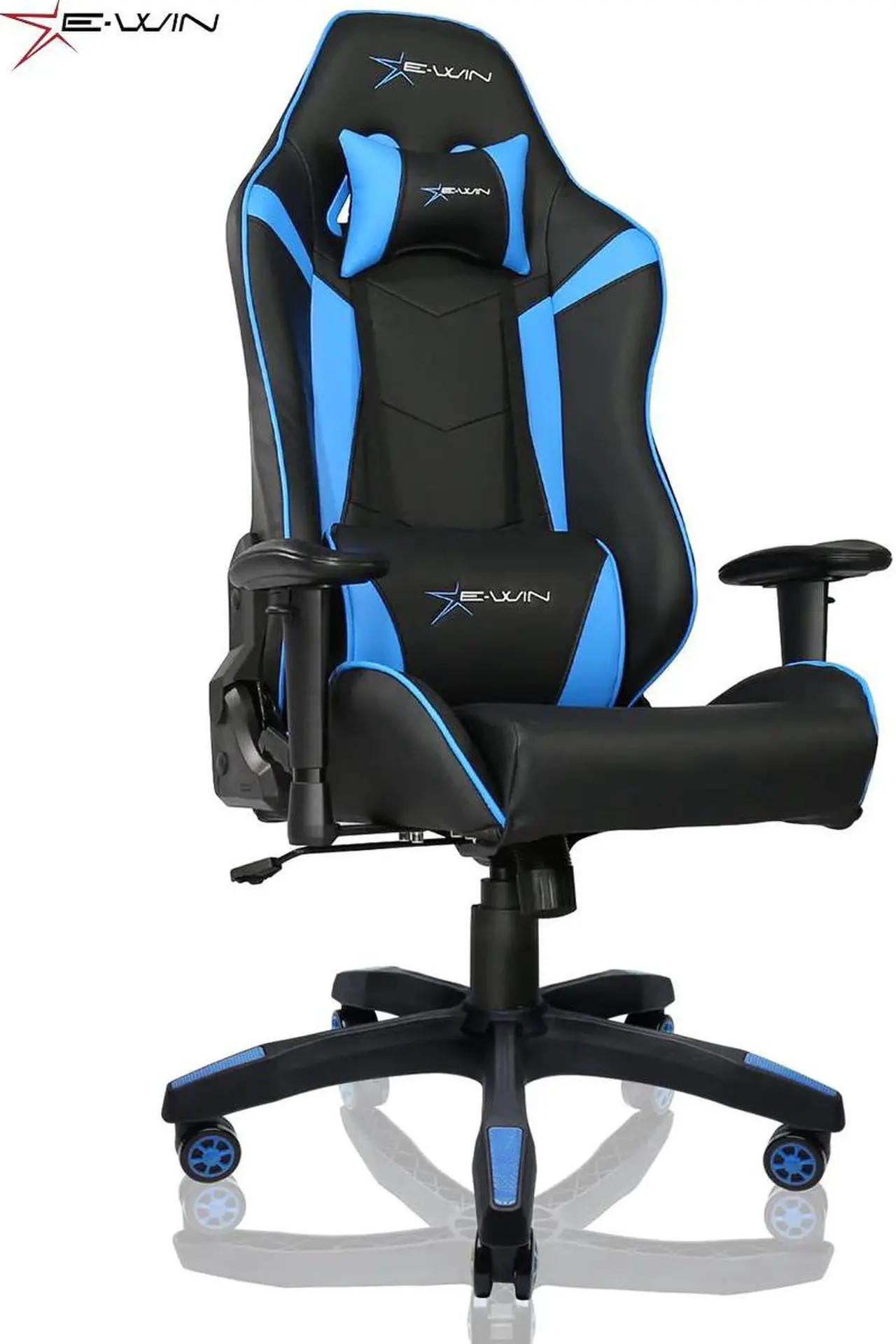 Main image of E-WIN 400lb Gaming Chair ,Office Chair High Back Computer Chair Ergonomic Gaming Chair  Adjustable Armrest with Lumbar Support and Headrest-Black/Blue