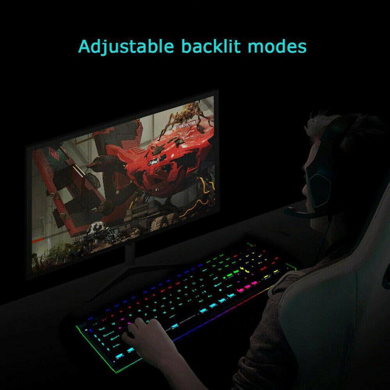 Alt view image 5 of 7 - HP GK520 Wired Mechanical Gaming Keyboard, Backlit