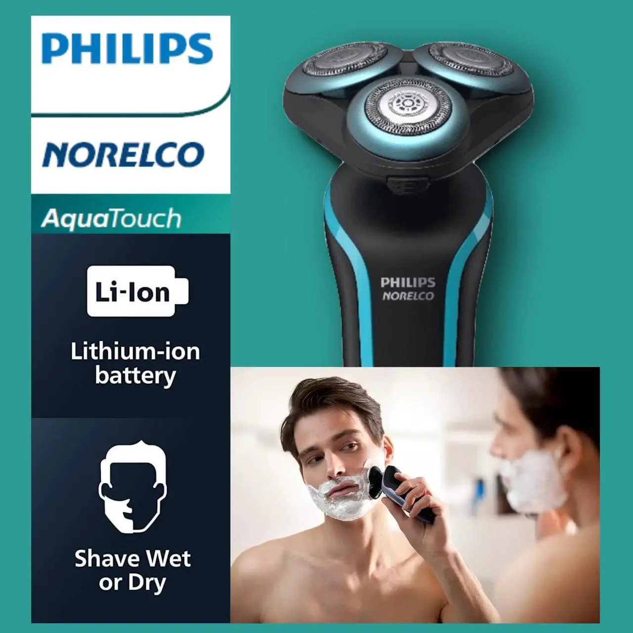 Alt view image 3 of 4 - Philips Norelco Shaver for Men Rechargeable Wet/Dry Mens Electric Shavers Electric Razor for Men- Modern Steel Metallic